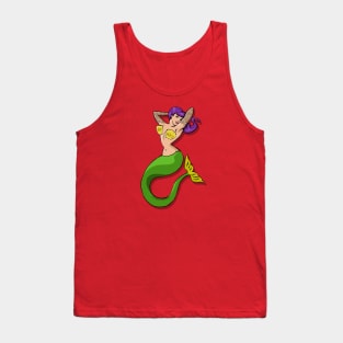 Purple-haired mermaid with tattoos Tank Top